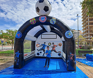 Portería hinchable para chutar penaltis