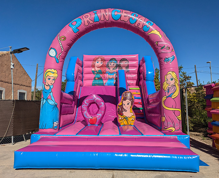 Tobog�n con colchoneta hinchable de princesas 
