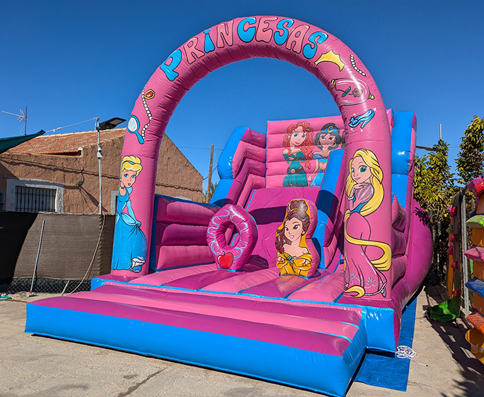 Tobog�n con colchoneta hinchable de princesas 