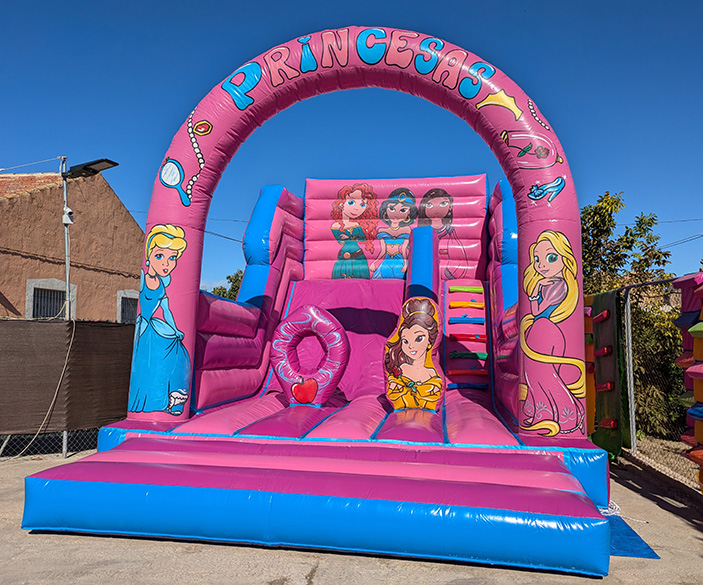Tobog�n con colchoneta hinchable de princesas 